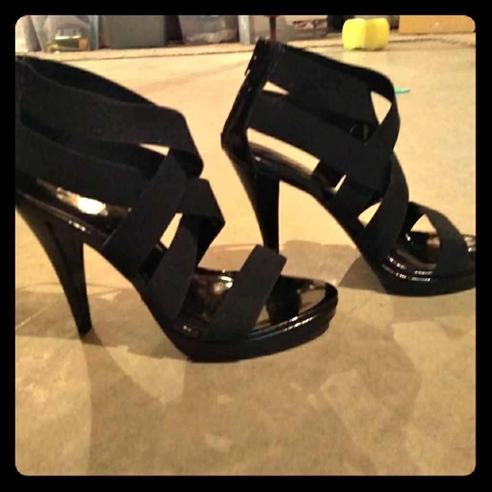 Women's Black Pazzo Strappy Stilletos